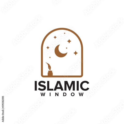Arabic islam window logo design