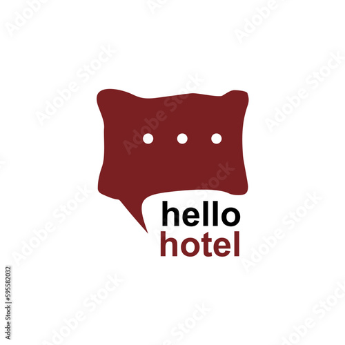 Hotel pillow decoration interior design logo
