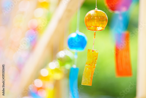 カラフルな風鈴