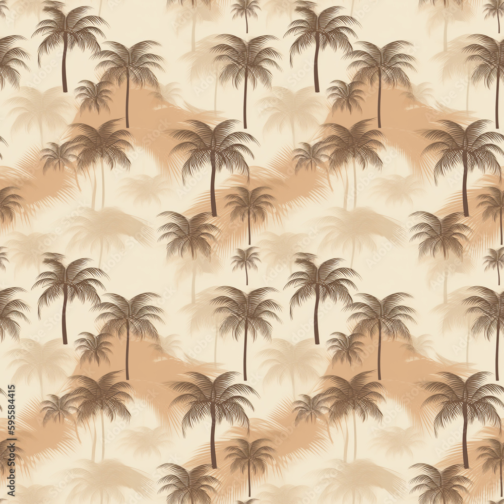 Seamless palm tree pattern, palms, trees, endless pattern