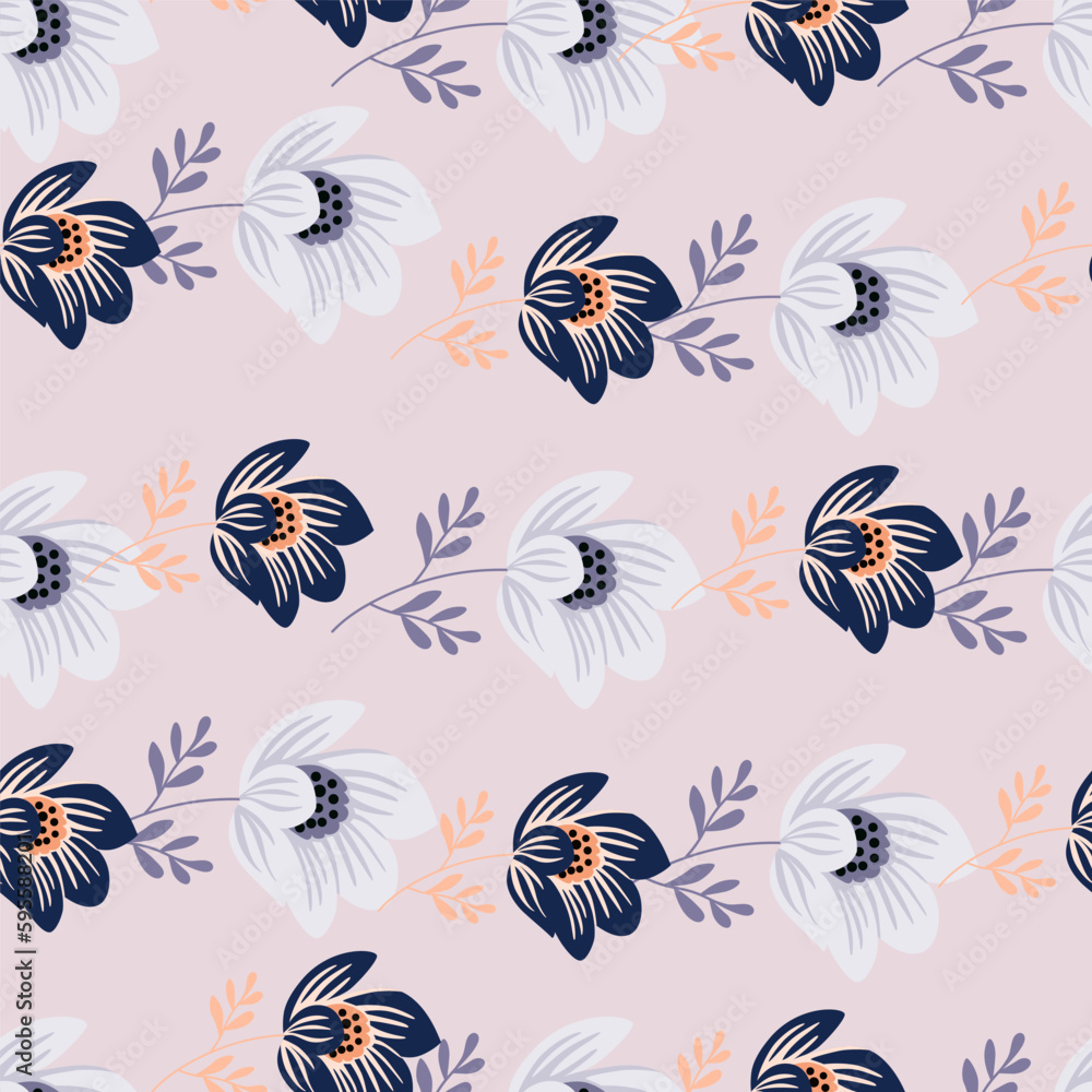 Romantic flower seamless pattern. Elegant floral endless background. Abstract stylized botanical illustration. Romantic flower seamless pattern. Elegant floral endless background. Abstract stylized botanical illustration.