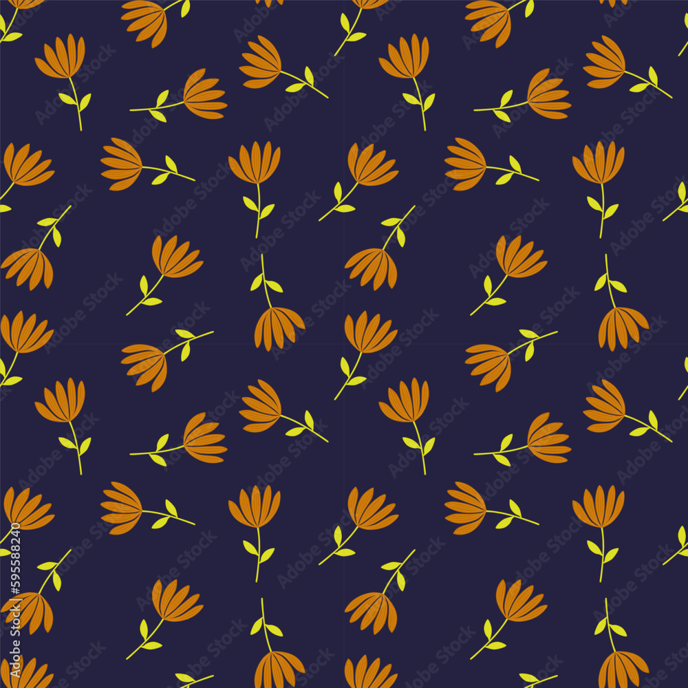 Tropical flower seamless pattern. Hand drawn cute floral endless background. Tropical flower seamless pattern. Hand drawn cute floral endless background.