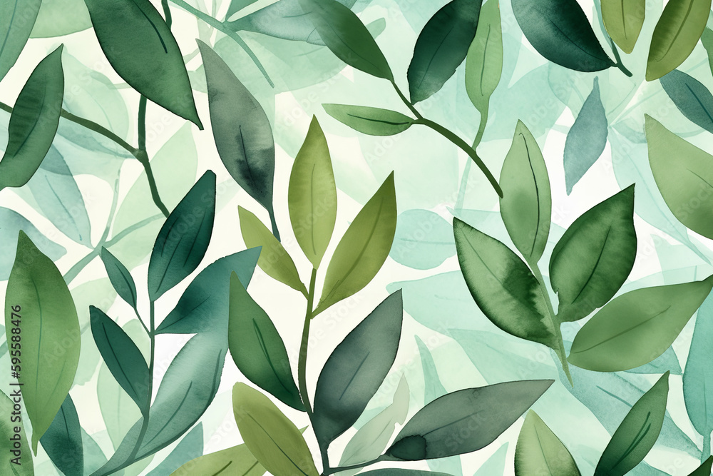 green flower in watercolor green flower in watercolor