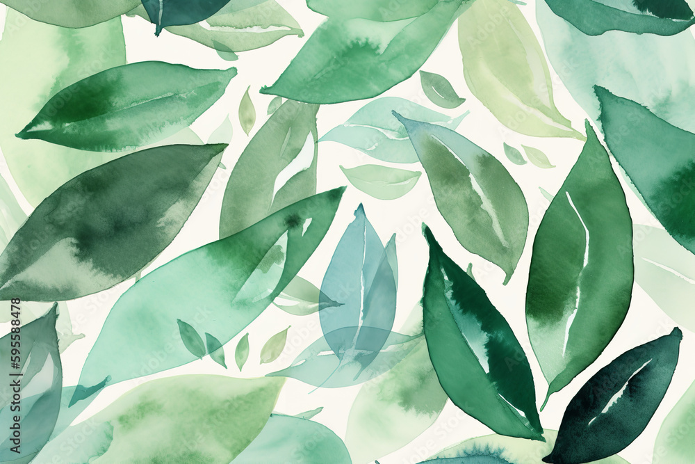 green flower in watercolor green flower in watercolor