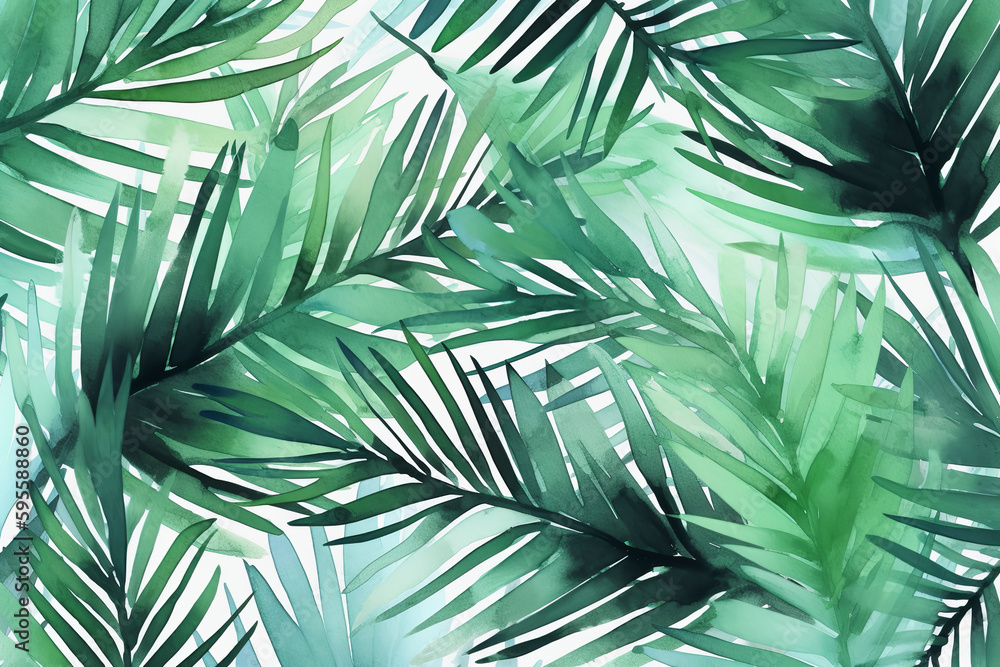 green flower in watercolor green flower in watercolor