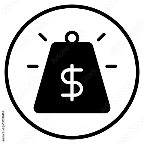 debt glyph icon