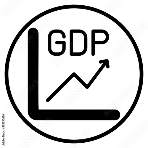 gross domestic product glyph icon