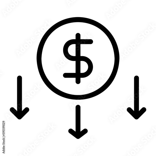 deflation line icon