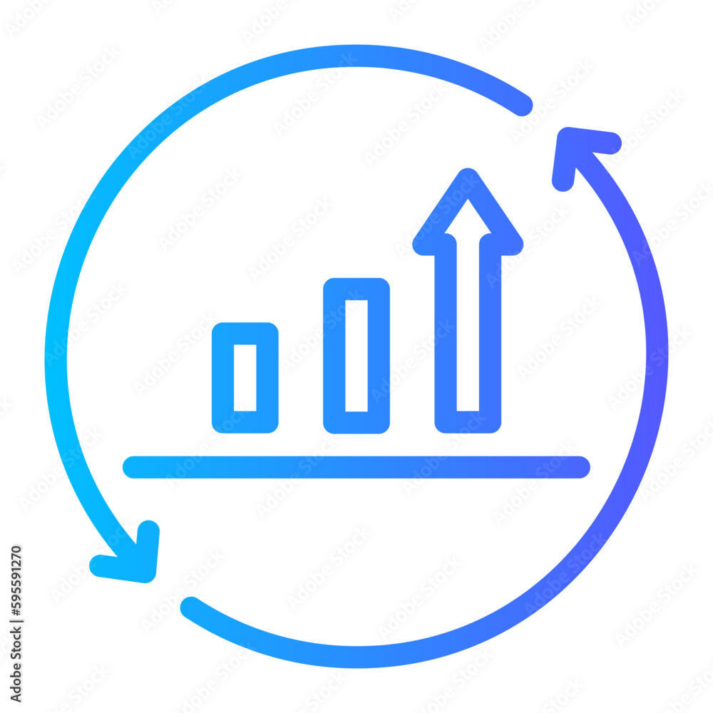 continuous improvement gradient icon continuous improvement gradient icon