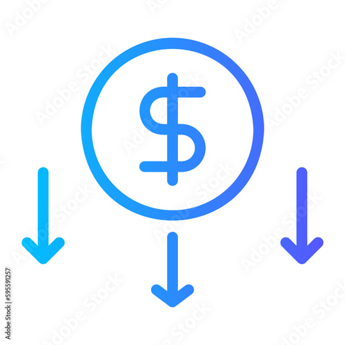 deflation gradient icon