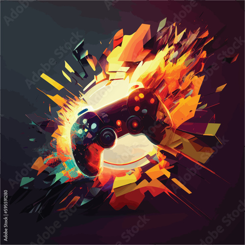 Gaming Control Abstract background