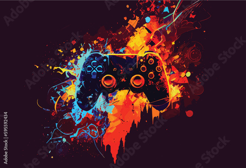 Gaming Control Abstract background