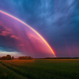 Bunter Himmel mit Regenbogen