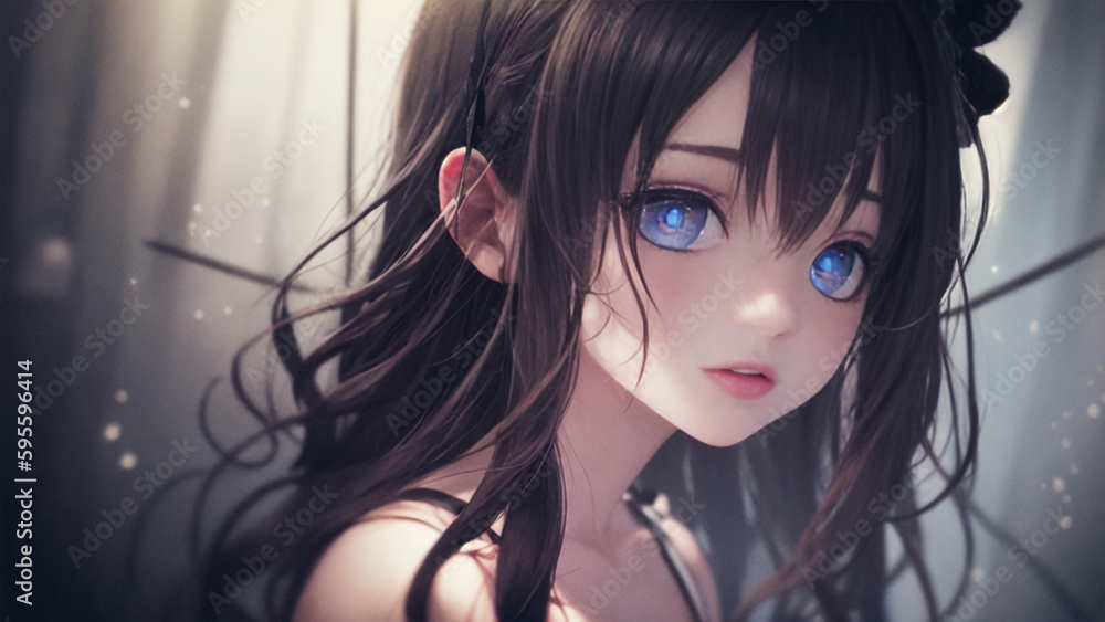 Close up of a girl generated by AI, Close up of a girl generated by AI,