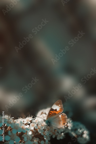 Butterly and flowers, card, invitation, writing room, wedding card, wedding invitation, RSVP