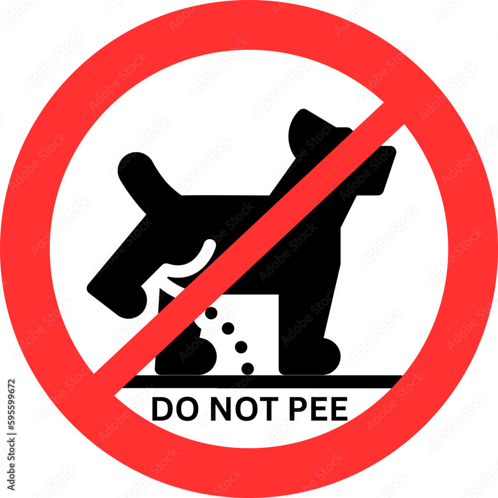 No dogs allowed No Dog Peeing Vector No dog pee sign logo Stock
