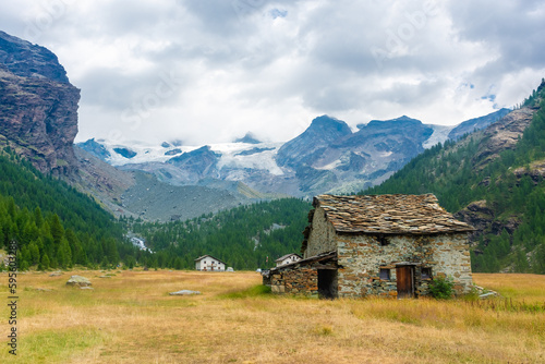 Old farm house in the Ayes Valley, Aosta Valley, Italy