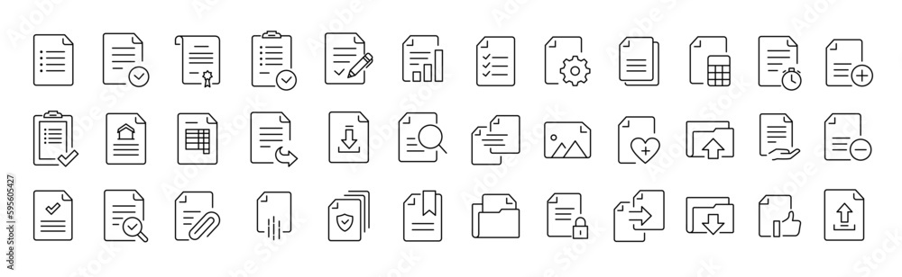 Full collection files icons - obrazy, fototapety, plakaty 