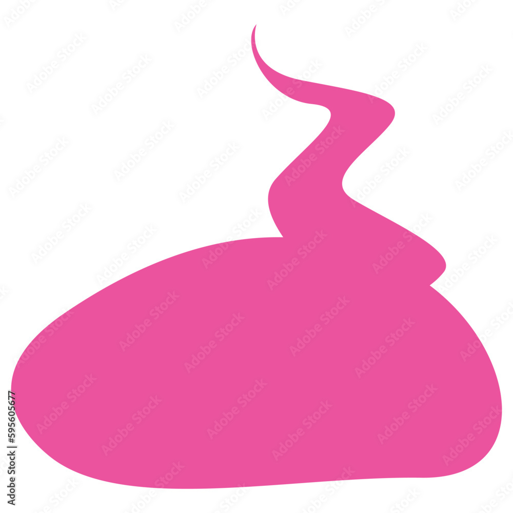 Dialogue illustration. Pink speech bubble on white background