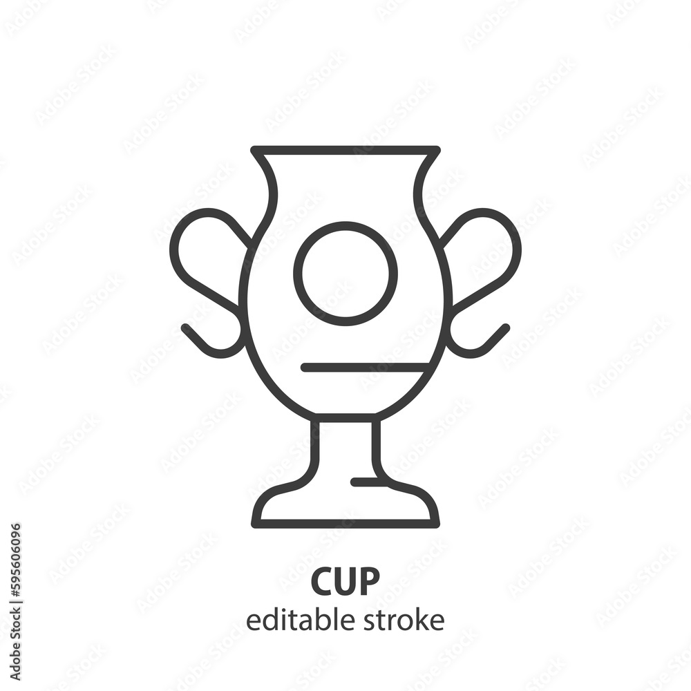Obraz na plátně Trophy cup line icon