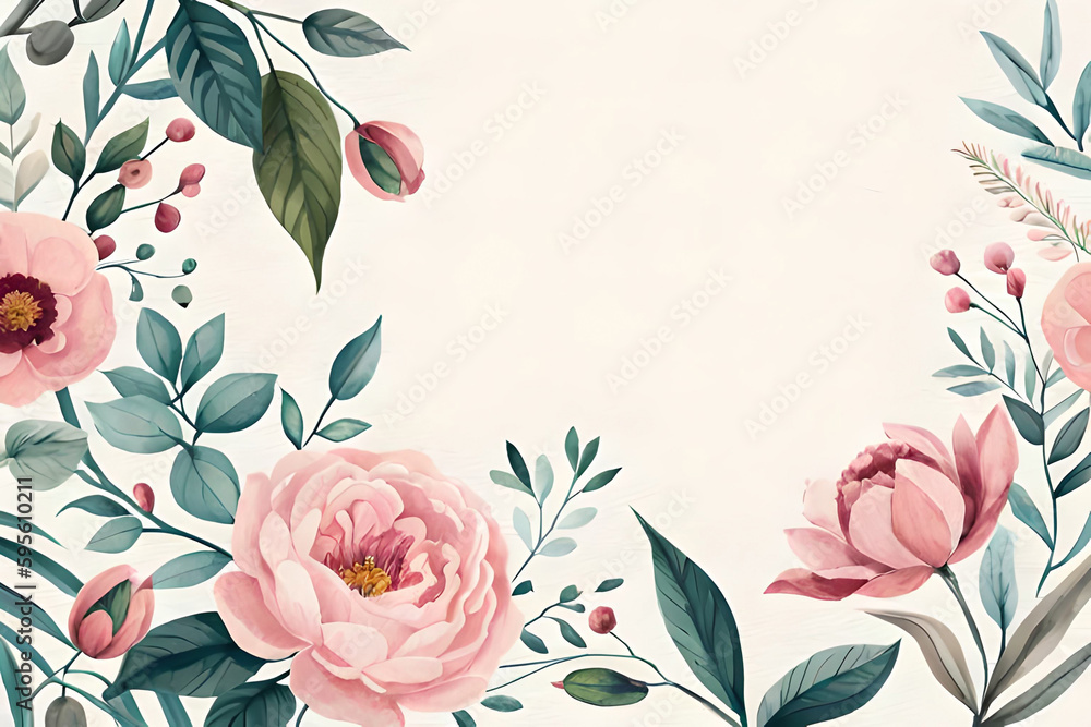 Fototapeta premium background with roses
