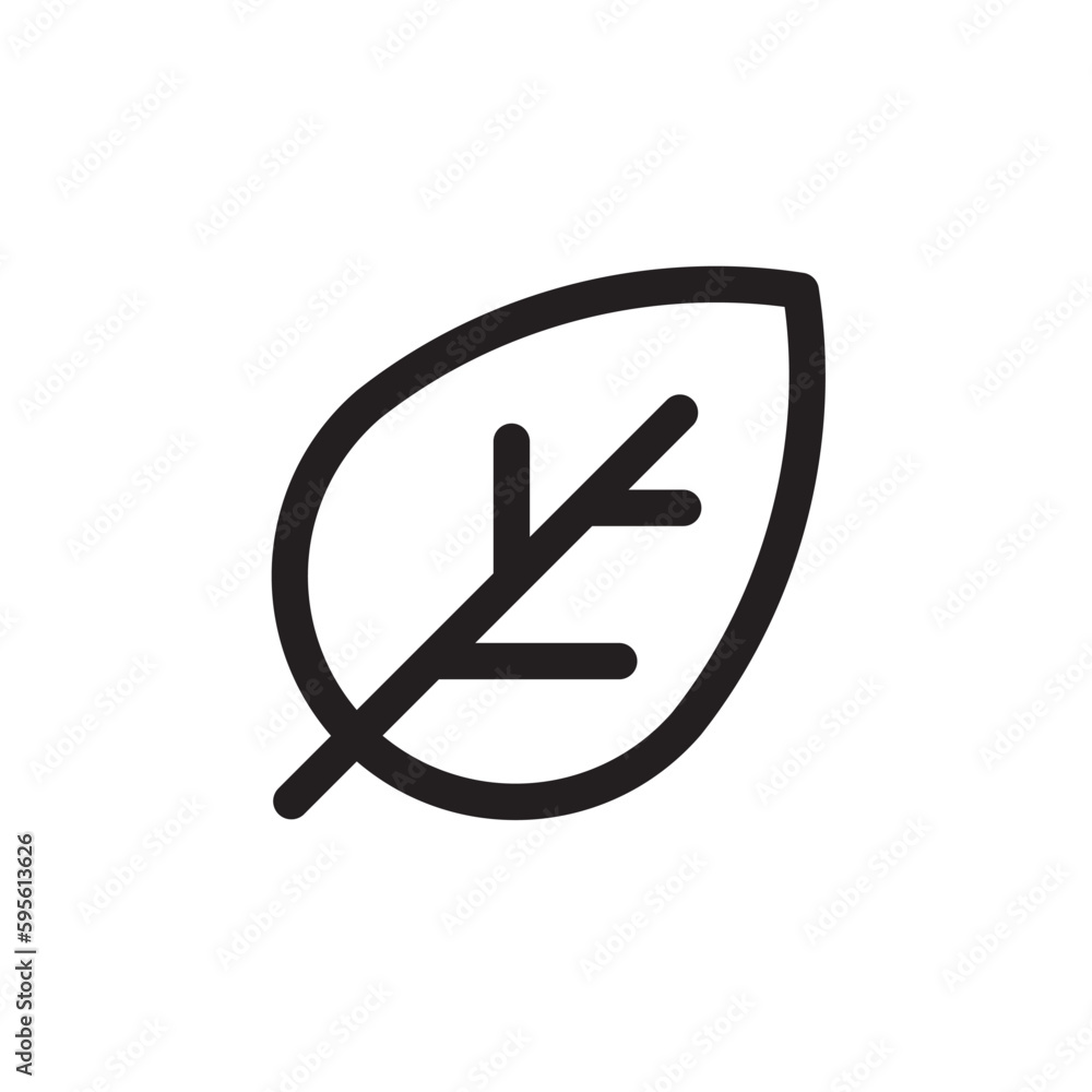 Leaf vector line icon. Leaf flat sign design. Leaf symbol isolated pictogram. UX UI icon of leave. Linear icon outline symbol Leaf vector line icon. Leaf flat sign design. Leaf symbol isolated pictogram. UX UI icon of leave. Linear icon outline symbol