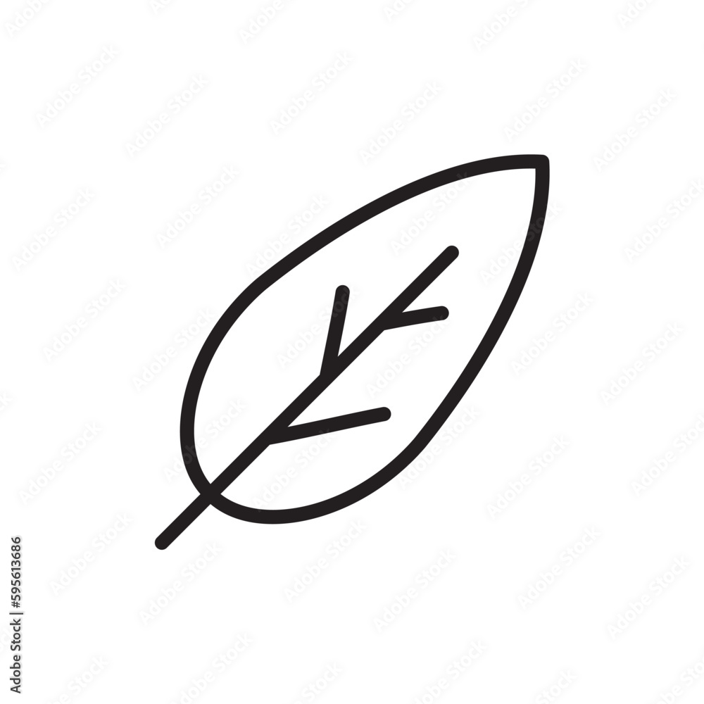 Leaf vector line icon. Leaf flat sign design. Leaf symbol isolated pictogram. UX UI icon of leave. Linear icon outline symbol Leaf vector line icon. Leaf flat sign design. Leaf symbol isolated pictogram. UX UI icon of leave. Linear icon outline symbol