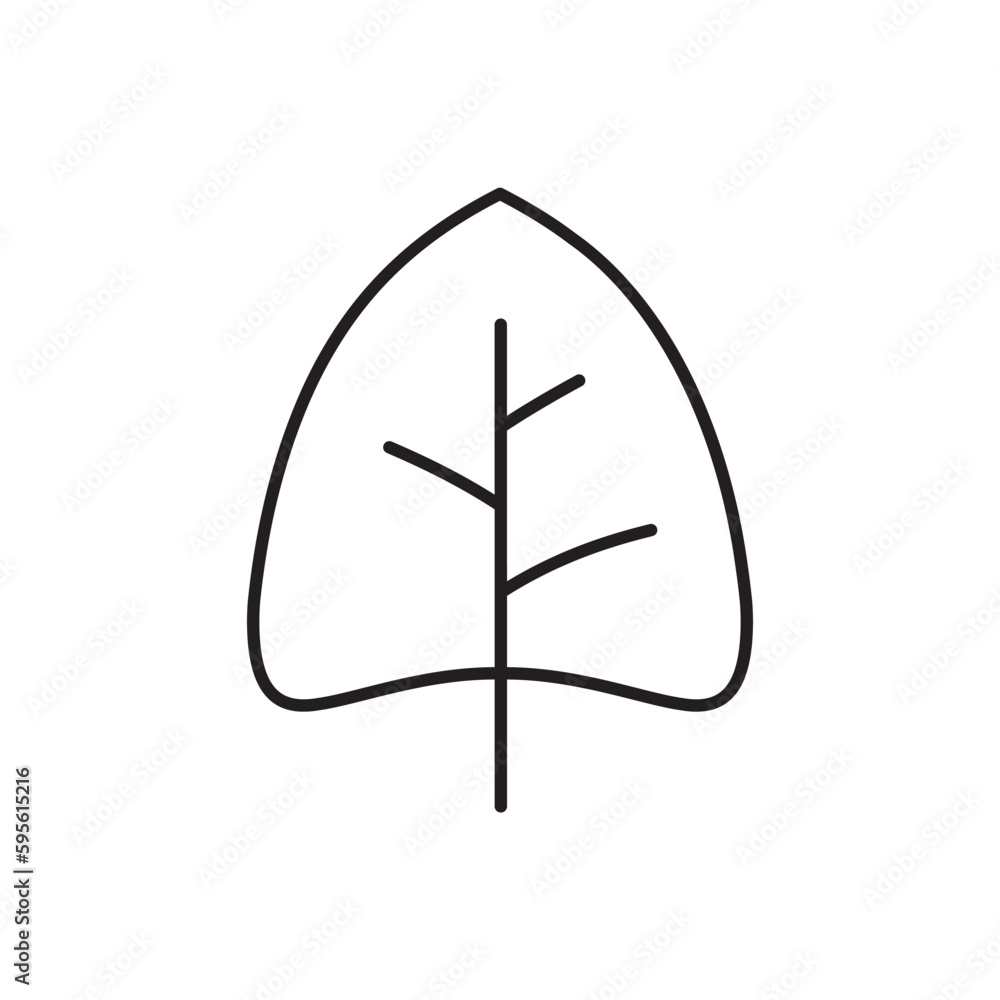 Leaf vector line icon. Leaf flat sign design. Leaf symbol isolated pictogram. UX UI icon of leave. Linear icon outline symbol Leaf vector line icon. Leaf flat sign design. Leaf symbol isolated pictogram. UX UI icon of leave. Linear icon outline symbol