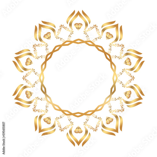 golden Frame circle Logo vintega and luxury_01
