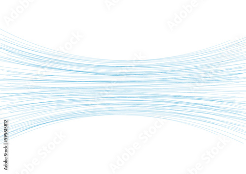 Blue minimal wavy lines abstract tech background. Vector geometry design