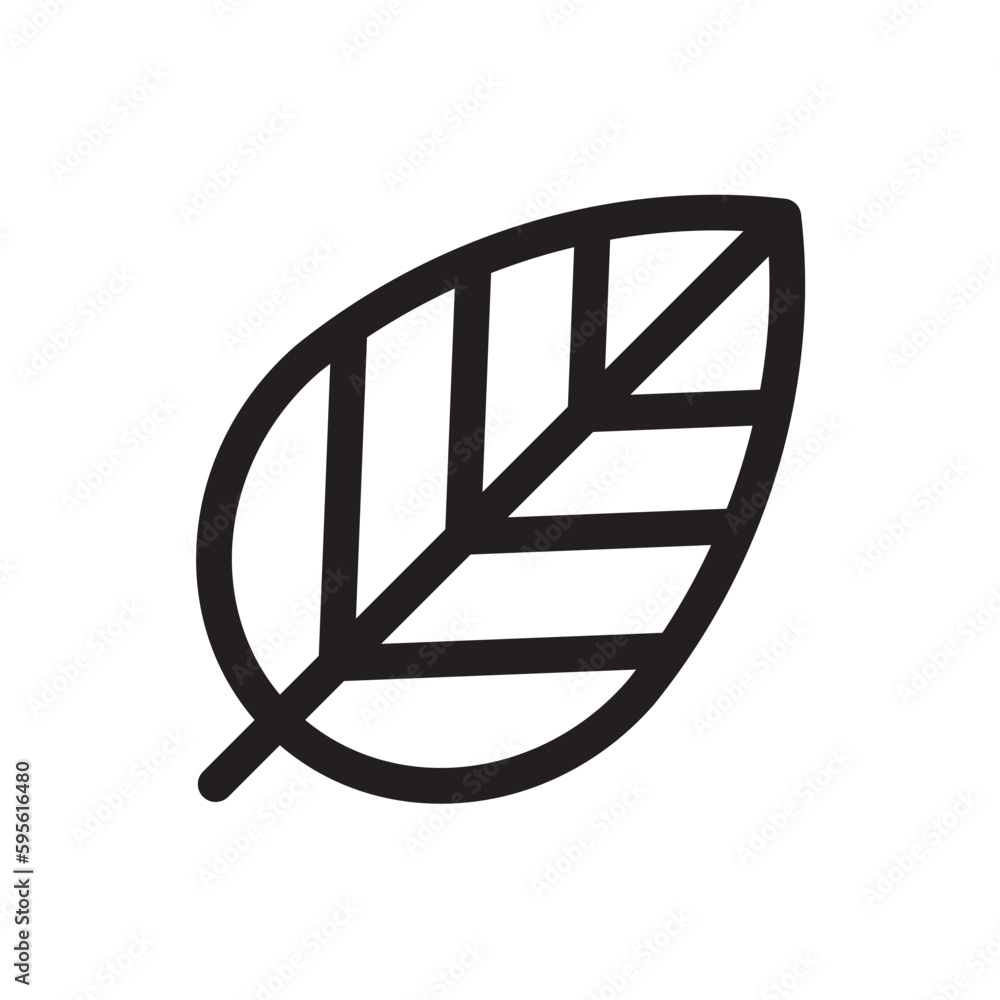 Leaf vector line icon. Leaf flat sign design. Leaf symbol isolated pictogram. UX UI icon of leave. Linear icon outline symbol Leaf vector line icon. Leaf flat sign design. Leaf symbol isolated pictogram. UX UI icon of leave. Linear icon outline symbol