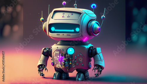 robot tiny artifical intelegent cyber punk cute