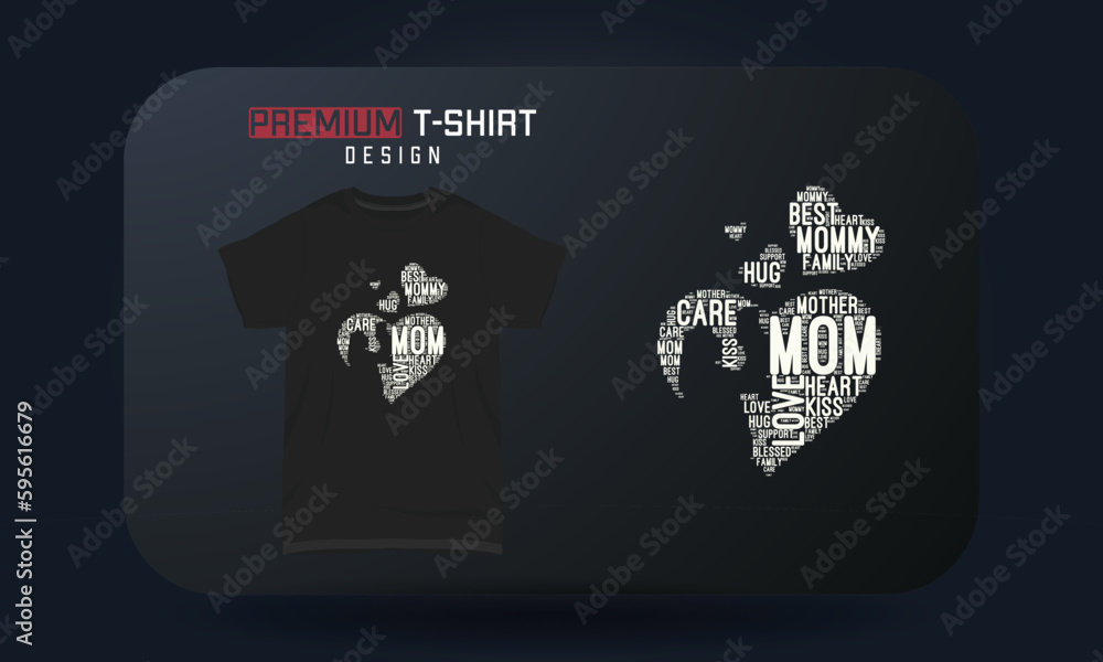 Mom And Baby Shape Cloud Mother’s Day T-shirt Design Mom And Baby Shape Cloud Mother’s Day T-shirt Design