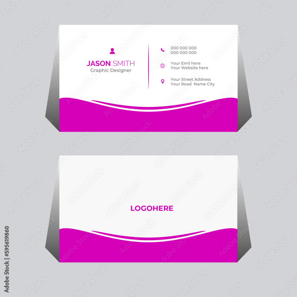 Personal visiting card with company logo.Modern business card design .Vector illustration, simple modern luxury elegant abstract .business card print templates.