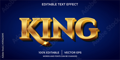 King 3d editable text effect 