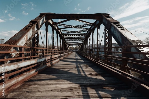 The Edmund Pettus Bridge, where MLK led the civil rights march from Selma to Montgomery. Generative AI photo