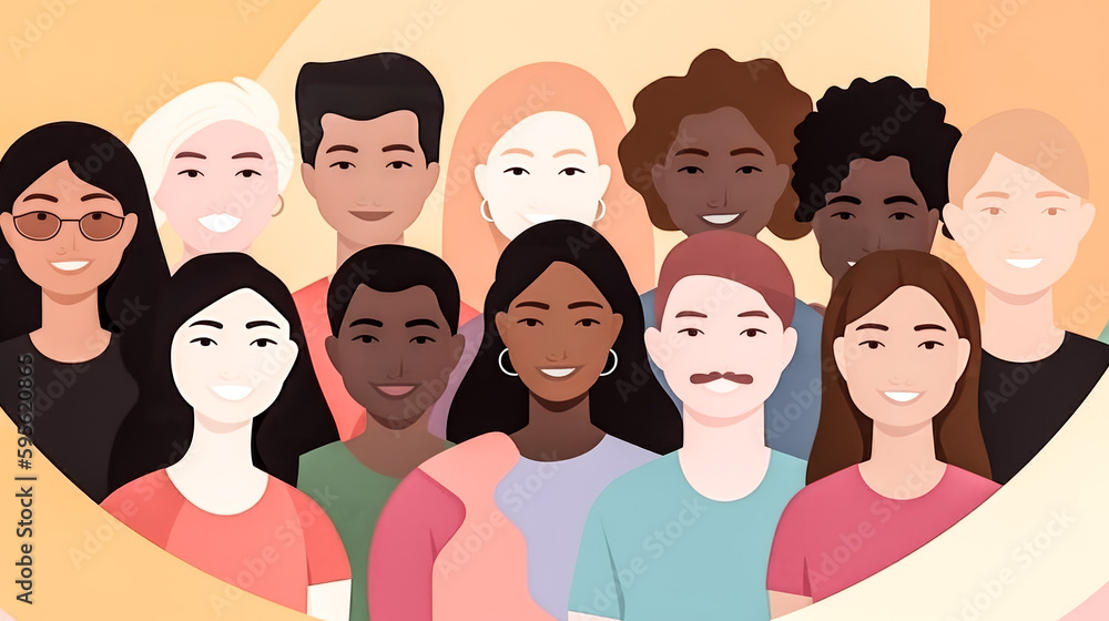 Multicultural diversity was depicted in an image - generative ai.\n Multicultural diversity was depicted in an image - generative ai.\n