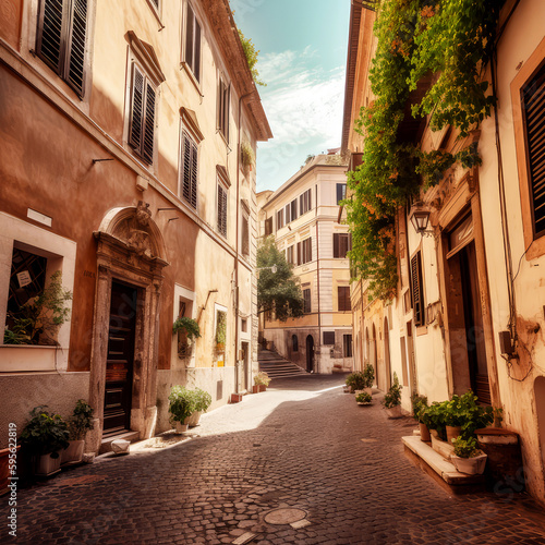 exploring the historic streets of Rome  showcasing the rich history and culture of this iconic Italian city ai