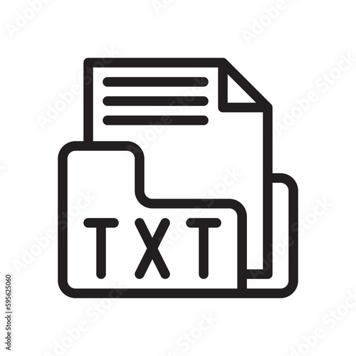 txt line icon