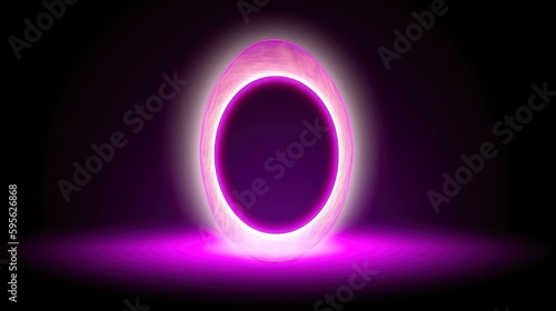 Science fiction glowing portal to another dimension. Generative AI