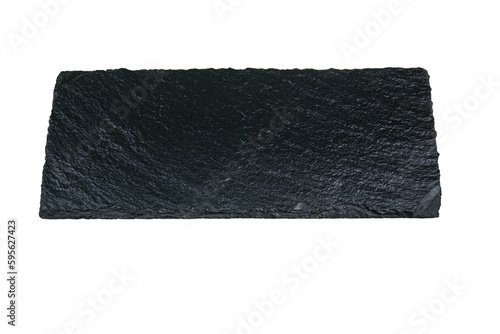 Rectangular slate board isolated on a white background