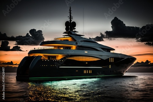Luxury yacht illustration