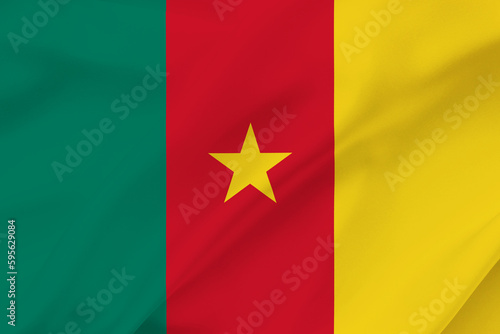 Free Download Cameroon flag on waving silk background. Cameroon national flag. 3d illustration. - GFXLoad