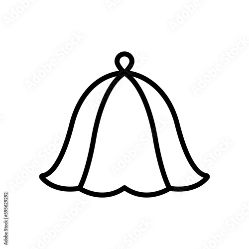 Sauna hat outline vector icon isolated on white background. Sauna hat line icon for web, mobile and ui design.