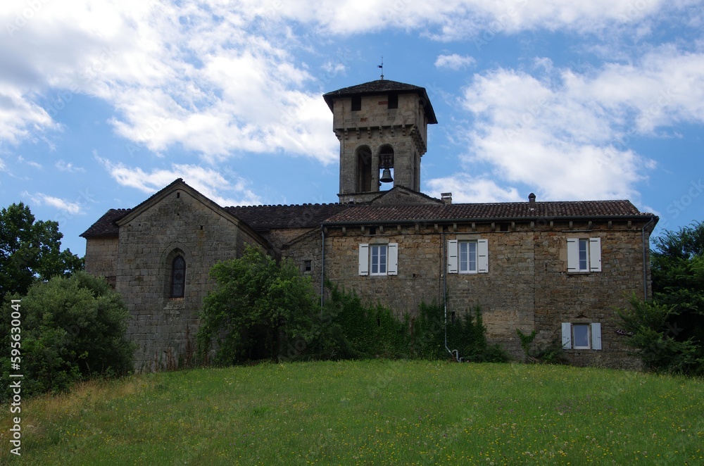 Church in the village Les Salelles in Ardeche in France, Europe Church in the village Les Salelles in Ardeche in France, Europe