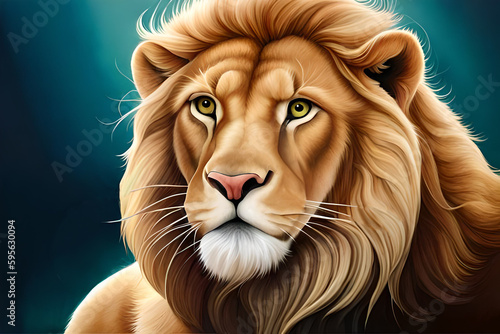 Close-up portrait of a lion.