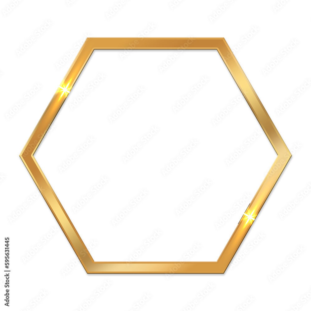 golden Frame hexagon golden Frame hexagon