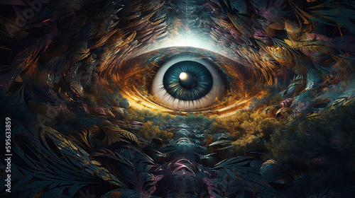 Psychedelic Wallpaper. hypnotic surreal transcendent. Generative AI. #12
