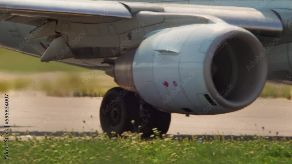 Jet engine with shimmer haze and distortion or formation of a temperature inversion, layer of warm air sits above a layer of cooler air, trapping pollutants, cause of increasing respiratory illnesses. Jet engine with shimmer haze and distortion or formation of a temperature inversion, layer of warm air sits above a layer of cooler air, trapping pollutants, cause of increasing respiratory illnesses.