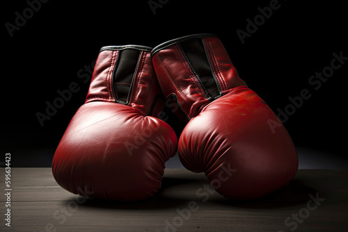 A pair of red boxing gloves © rufous